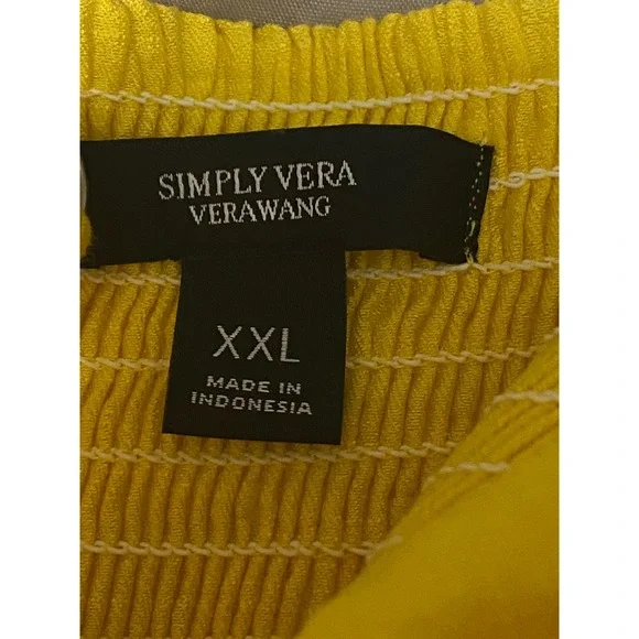 Simply Vera Vera Wang Marigold Tiered Maxi Dress XXL Sleeveless V-Neck Boho - Picture 3 of 8